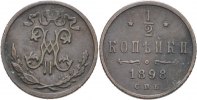 Russland 1/2 Kopeke Nikolaus II. -