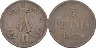 Finnland 5 Penniä Alexander II.