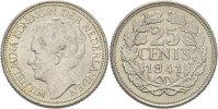 Niederlande 25 Cents Wilhelmina