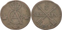 Schweden 1/4 Skilling Gustav IV. Adolf
