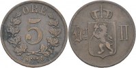 Norwegen 5 Öre Schwed. Herrschaft