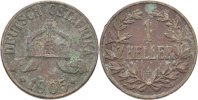 Deutsch Ostafrika 1 Heller Wilhelm II.