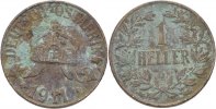 Deutsch Ostafrika 1 Heller Wilhelm II.