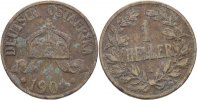 Deutsch Ostafrika 1 Heller Wilhelm II.