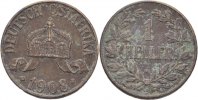 Deutsch Ostafrika 1 Heller Wilhelm II.