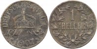 Deutsch Ostafrika 1 Heller Wilhelm II.