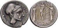 RÖMISCHE REPUBLIK Denare Cn. Cornelius Blasio, 112 - 111.