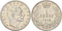 Serbien 1 Dinar Peter I.