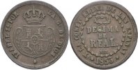 Spanien 1/10 Reales Elisabeth II., 1833-1868.