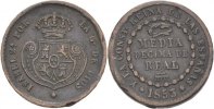 Spanien 1/20 Reales Elisabeth II., 1833-1868.