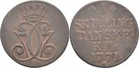 Dänemark Skilling Christian VII. 1766-1808.