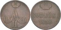 Kopeke 1858 BM Russland Warschau Alexander II., 1855-1881, ss-