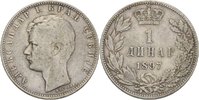 Serbien 1 Dinar Alexander I.
