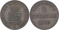 Sachsen Meiningen 2 Pfennig Georg II., 1866-1914