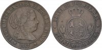 Spanien 2 1/2 Centimos Isabel II.