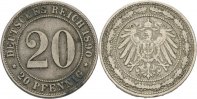 Kaiserreich 20 Pfennig Wilhelm II.