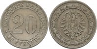 Kaiserreich 20 Pfennig Wilhelm I.