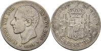 Spanien 2 Pesetas Alfonso XII.