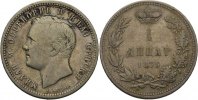 Serbien 1 Dinar Michael Obrenovich IV.