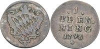 Bayern München Pfennig Karl Theodor, 1777-1799.