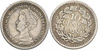 Niederlande 10 Cents Wilhelmina