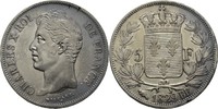 France Straßburg 5 Francs Charles X., 1824-1830