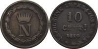 Italien Milano 10 Centesimi Napoleon I., 1804-1814.