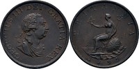 Großbritannien 1/2 Penny George III., 1760-1820.