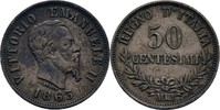 Italien Milano 50 Centesimi Viktor Emanuel II., 1861-1878.