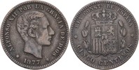 Spanien 10 Centimos Alfonso XII., 1874-85