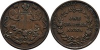 Britisch East India 1/4 Anna William IV., 1830-37