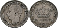 Griechenland 20 Lepta George I., 1863-1913