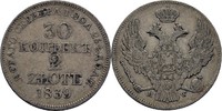 Russland Polen 30 Kopeke = 2 Zloty Nikolaus I., 1825-1855