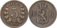 Norwegen 5 Öre Oscar II., 1872-1907