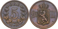 Norwegen 5 Öre Oscar II., 1872-1907