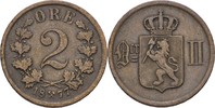 Norwegen 2 Öre Oscar II., 1872-1907