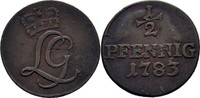 Sachwarzburg Rudolstadt 1/2 Pfennig Ludwig Günther II. 1767-1790