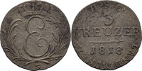 Sachsen Coburg Saalfeld 3 Kreuzer Ernst I., 1806-26