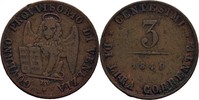 Austria Habsburg Venedig 3 Centesimi Aufständische in Venedig