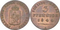 Reuss jüngere Linie 3 Pfennige Heinrich LXII. 1818-1854