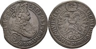 RDR Habsburg Schlesien Breslau 3 Kreuzer Leopold I., 1657-1705.