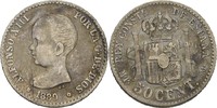 Spanien 50 Centimos Alfonso XIII., 1886-1931