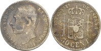 Spanien 50 Centimos Alfonso XII., 1874-85