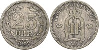 Schweden 25 Öre Oscar II., 1872-1907