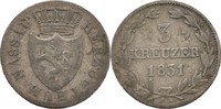 Nassau 3 Kreuzer Wilhelm, 1816-39