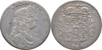 Mecklenburg Güstrow 2/3 Taler Gustav Adolph, 1636-1695.