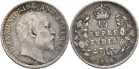 Britisch Indien 1/4 Rupie Edward VII., 1901-10