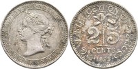 Ceylon 25 Cents Victoria, 1837-1901