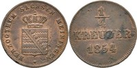Sachsen Meiningen 1/4 Kreuzer Bernhard Erich Freund, 1803-1866