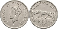 Britisch Indien 1/2 Rupie George VI., 1936-52